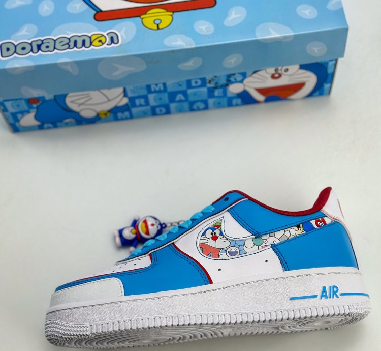 260 Nike Air Force 1 Low 07 Doraemon White Blue Bq8988-106