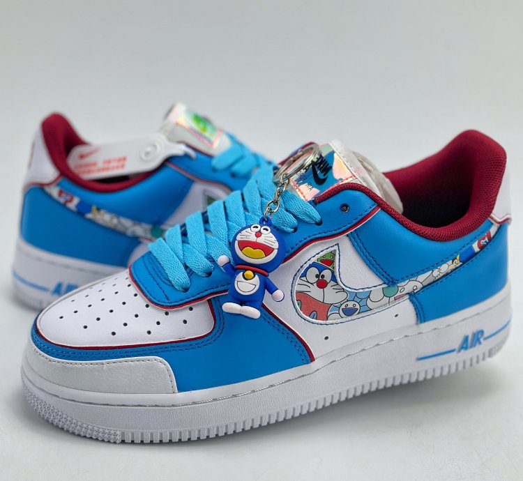 260 Nike Air Force 1 Low 07 Doraemon White Blue Bq8988-106