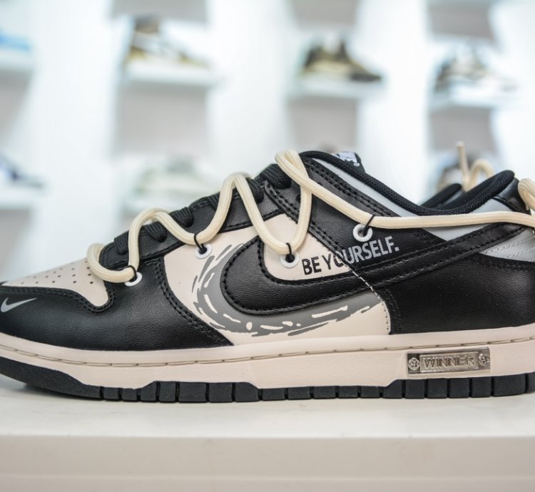 260 Yc Version Nike Dunk Low Metal Punk Black White Gold Dd1391-100 -