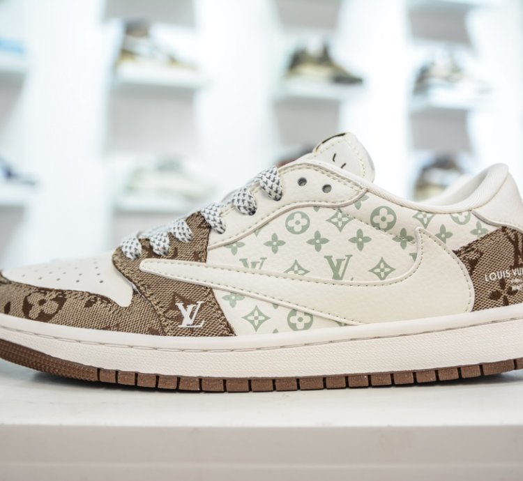 270 Ts X Air Jordan Aj1 Low Inverted Hook Low-top Joint Color Matching Sj