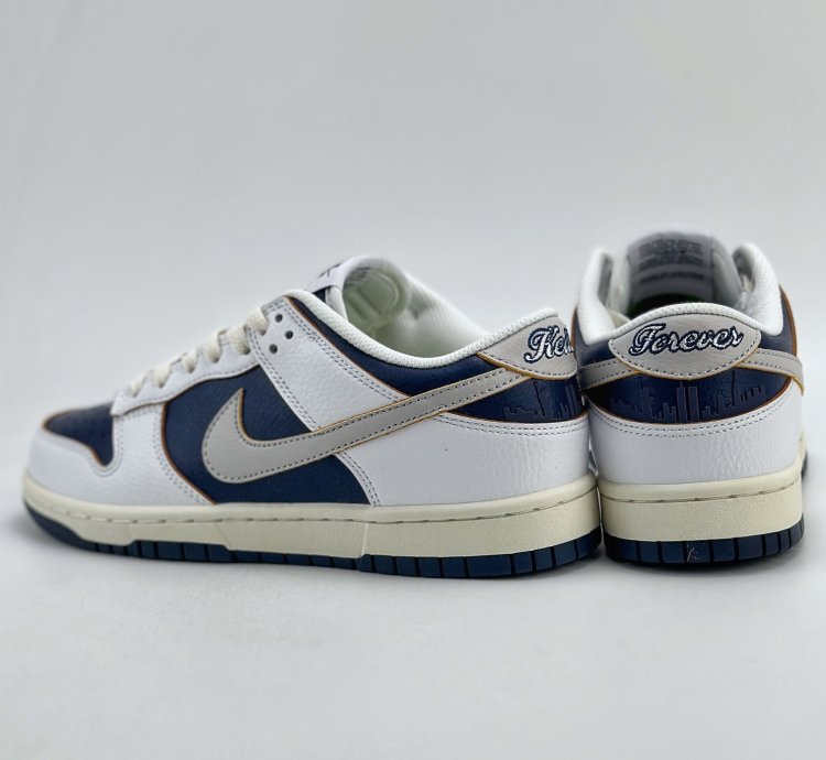 190 Nike Sb Dunk Low X Huf Nyc New York Scratch-off White And Blue Fd8775-100 -
