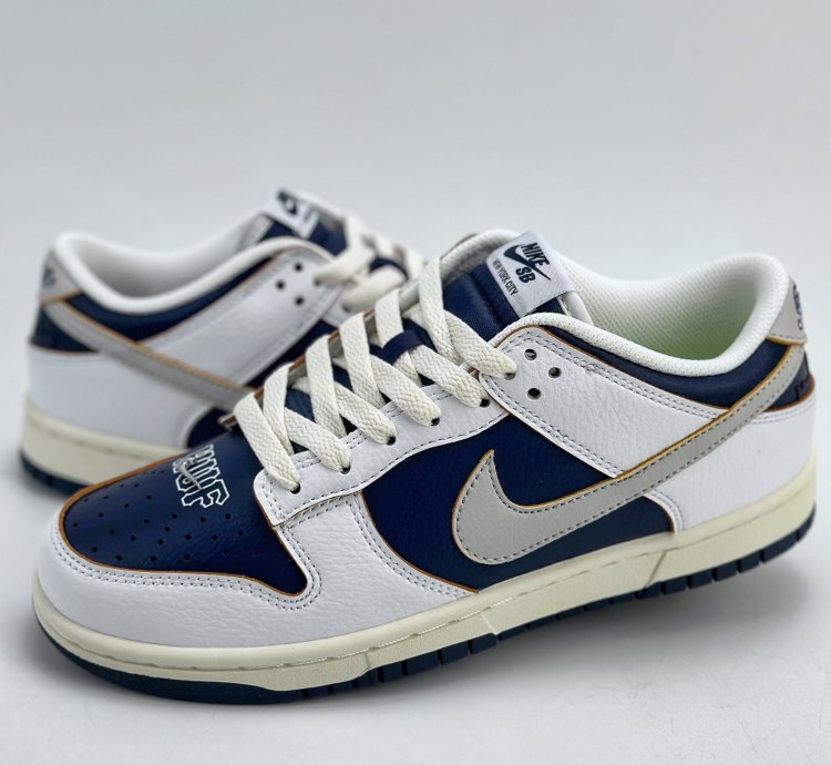 190 Nike Sb Dunk Low X Huf Nyc New York Scratch-off White And Blue Fd8775-100 -