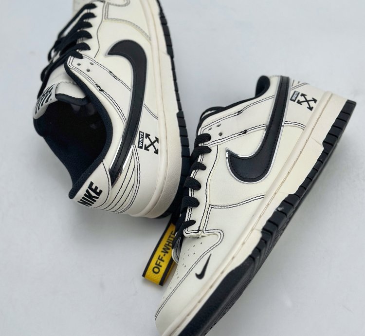 280 Nike Sb Dunk Low X Off-white White And Black Small Hook Dj2024-003 -