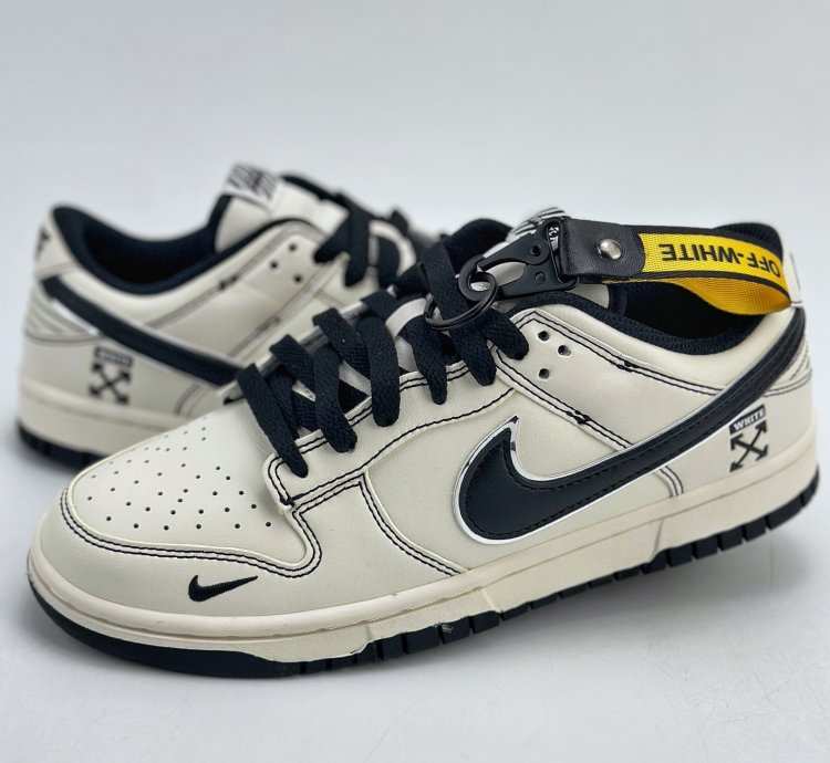 280 Nike Sb Dunk Low X Off-white White And Black Small Hook Dj2024-003 -