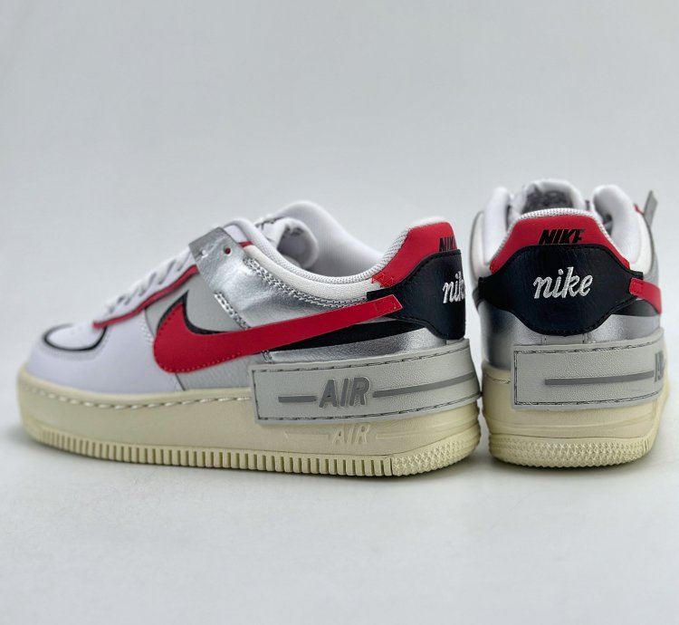 180 Nike Air Force 1 Low 07 Shadow Macaron White Red Black Fn6335-100 - H
