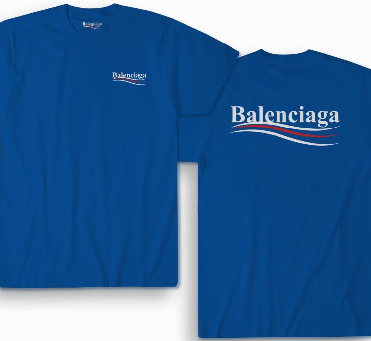 Balenciaga Election Campaign Shirt Royal Blue Made In Usa S To 5xl