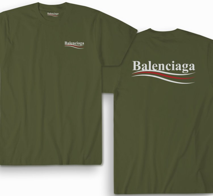 Balenciaga Election Campaign Shirt Military Green Made In Usa S To 5xl