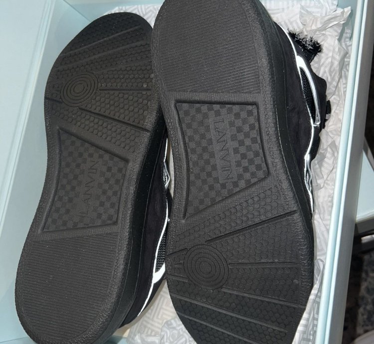 Black And Reflective Lanvin Sneakers Sz 46