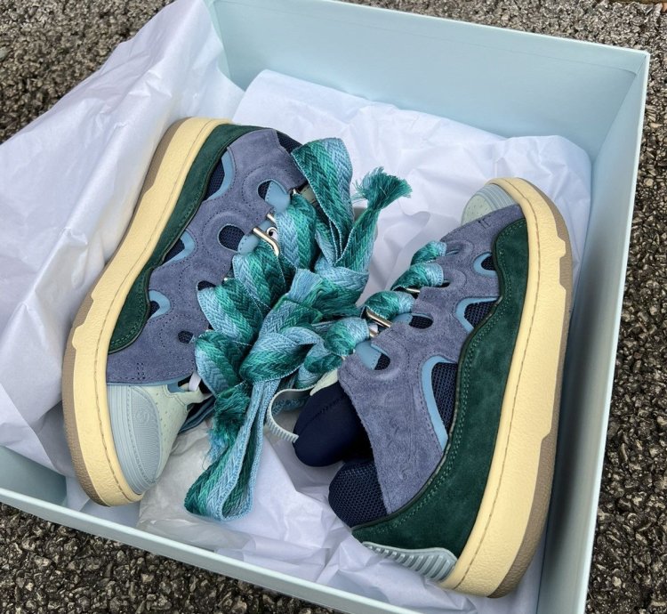 Blue Green Curb Sneakers