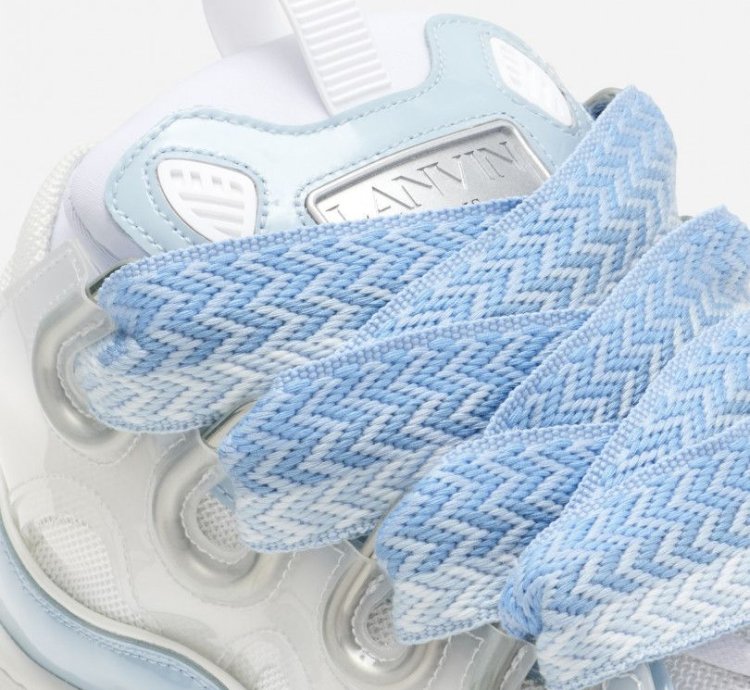 Bnwt Aw22 Lanvin Blue Curb Sneakers 38