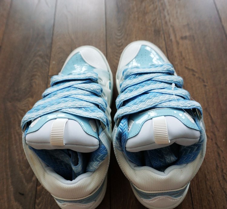 Bnwt Aw22 Lanvin Blue Curb Sneakers 38