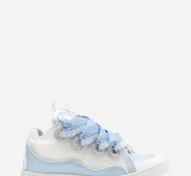 Bnwt Aw22 Lanvin Blue Curb Sneakers 40