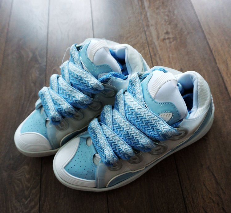 Bnwt Aw22 Lanvin Blue Curb Sneakers 40