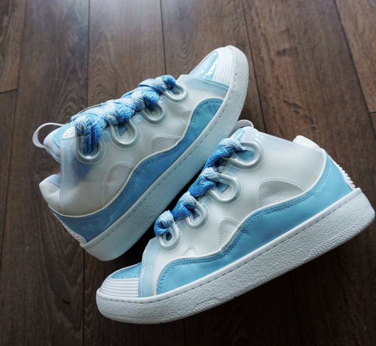 Bnwt Aw22 Lanvin Blue Curb Sneakers 40