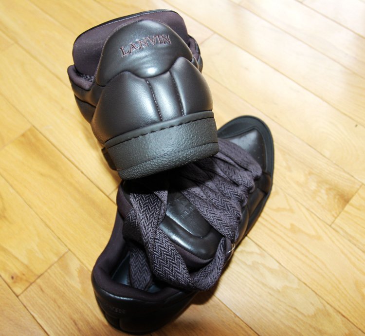Bnwt Aw23 Lanvin Curb Xl Low Top Sneakers Cacao 43