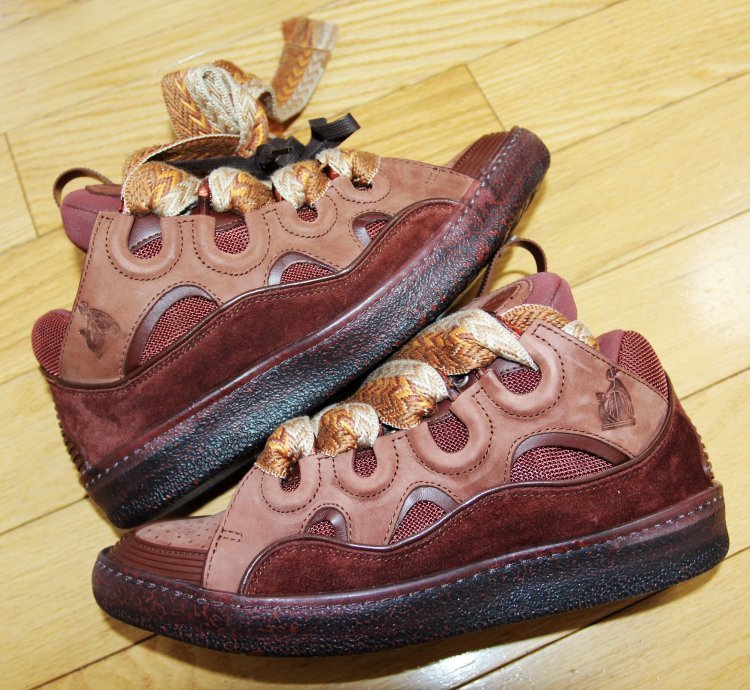 Bnwt Aw24 Lanvin Curb With Speckled Effect Sole Sneakers 41