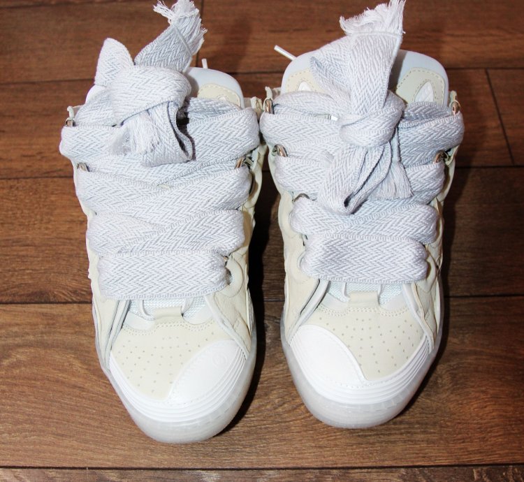 Bnwt Ss23 Lanvin Curb Sneakers Beige 41