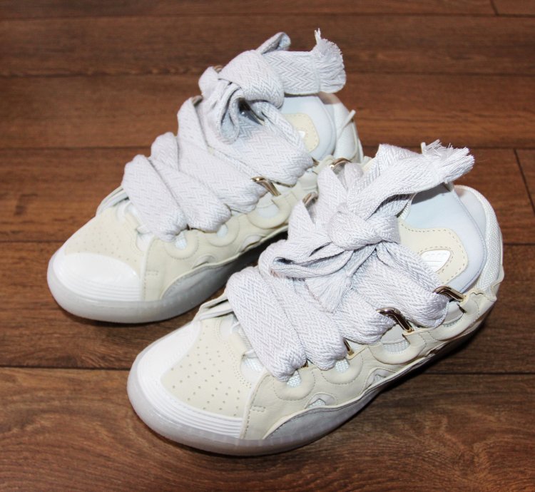 Bnwt Ss23 Lanvin Curb Sneakers Beige 42