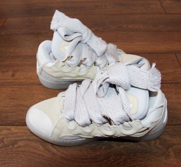 Bnwt Ss23 Lanvin Curb Sneakers Beige 42