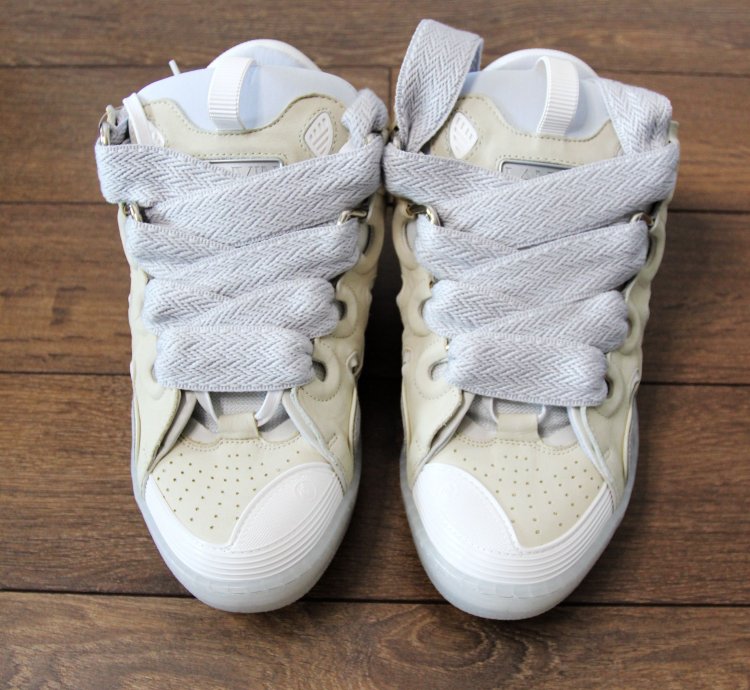 Bnwt Ss23 Lanvin Curb Sneakers Beige 44