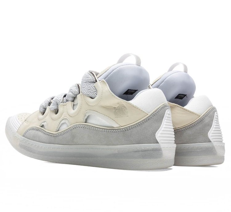Bnwt Ss23 Lanvin Curb Sneakers Beige 44