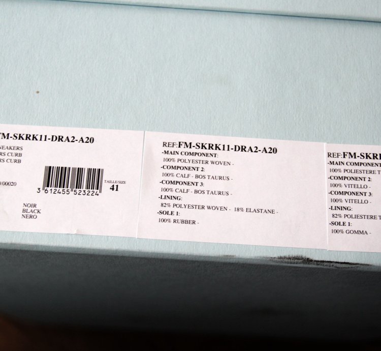 Bnwt Ss23 Lanvin Curb Sneakers Black 41