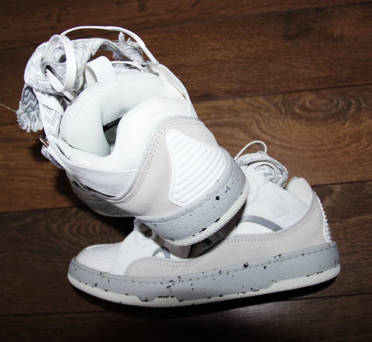 Bnwt Ss23 Lanvin Curb Sneakers Grey White 38