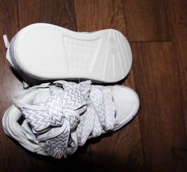 Bnwt Ss23 Lanvin Curb Sneakers Grey White 38