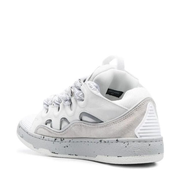 Bnwt Ss23 Lanvin Curb Sneakers Grey White 38