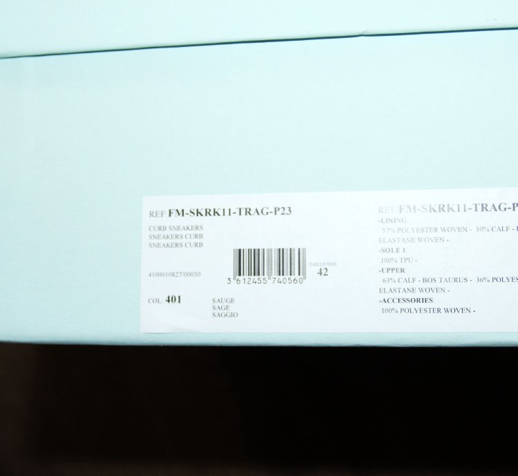 Bnwt Ss23 Lanvin Curb Sneakers Sage 42