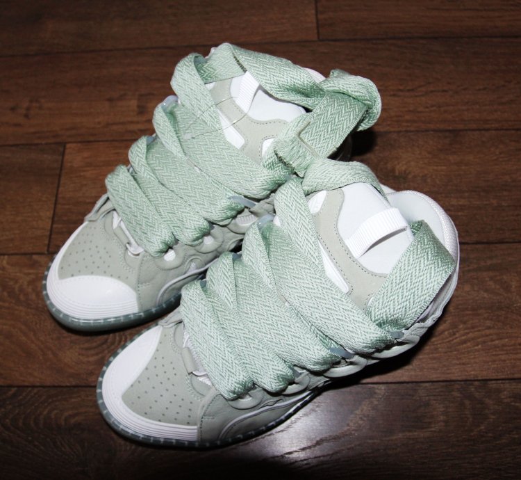 Bnwt Ss23 Lanvin Curb Sneakers Sage 44