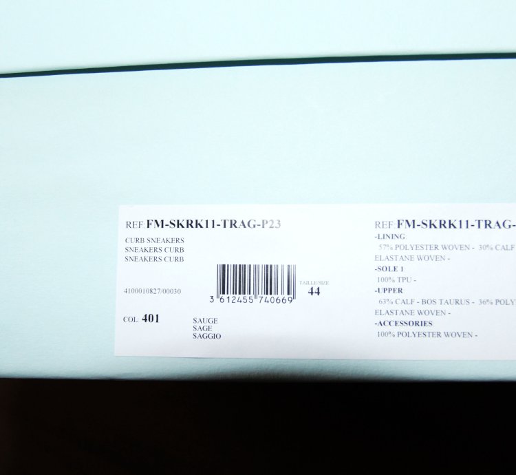 Bnwt Ss23 Lanvin Curb Sneakers Sage 44