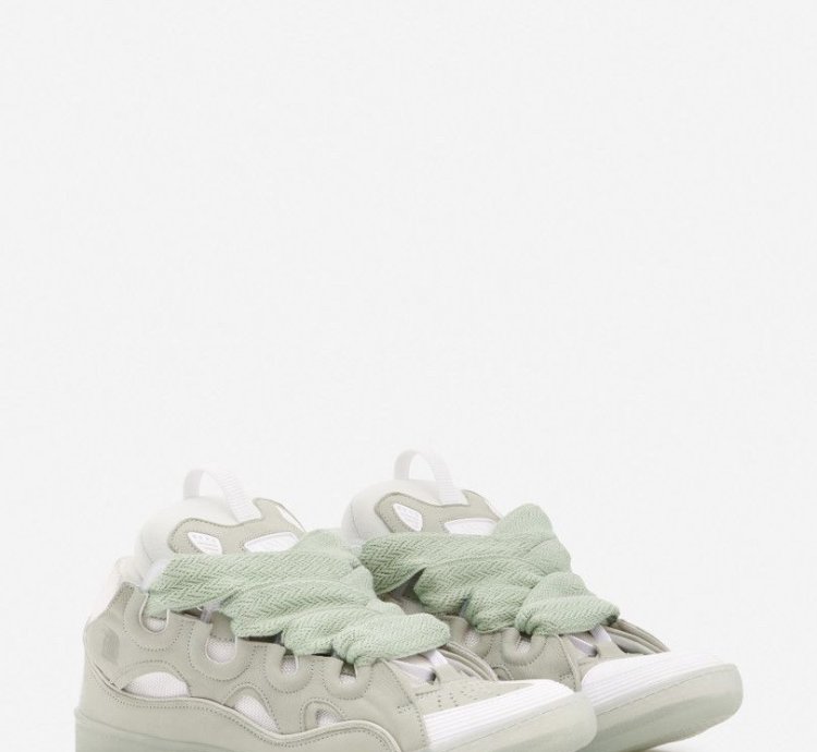 Bnwt Ss23 Lanvin Curb Sneakers Sage 44
