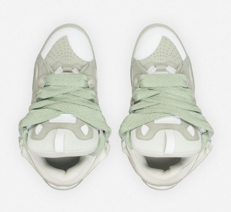 Bnwt Ss23 Lanvin Curb Sneakers Sage 44