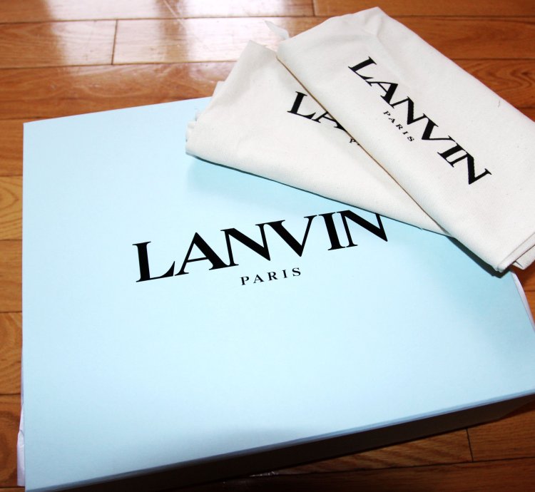 Bnwt Ss24 Lanvin Basket Curb Monochrome Sneakers Blue 40
