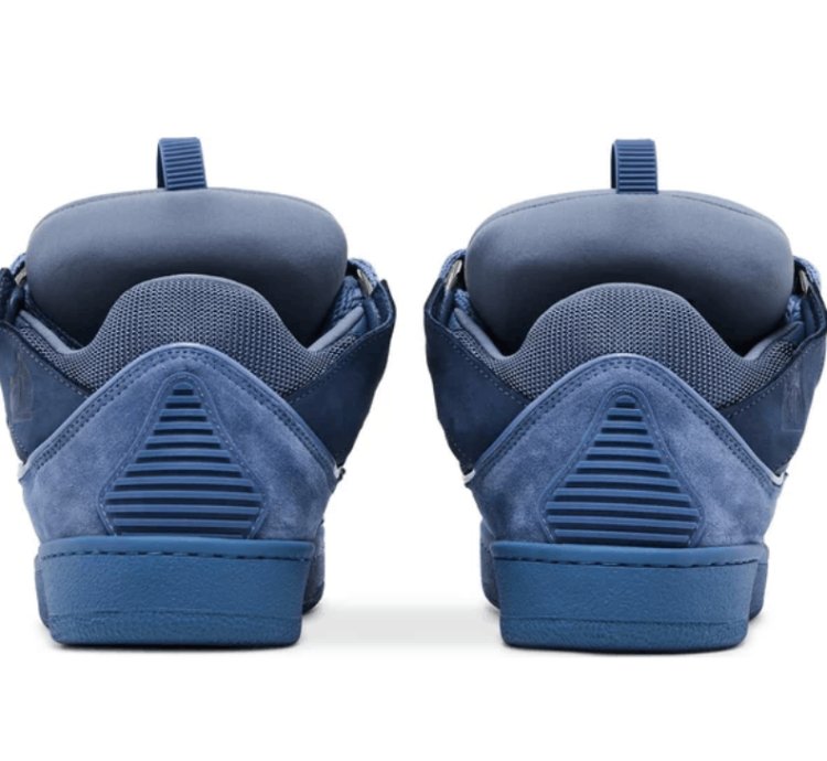 Bnwt Ss24 Lanvin Basket Curb Monochrome Sneakers Blue 41
