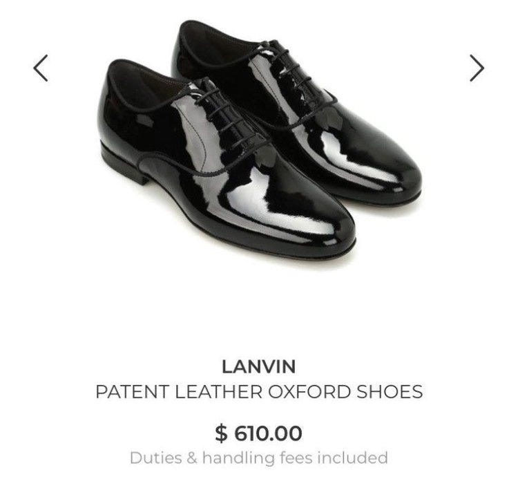 Brand New - Lanvin Patent Leather Oxfords