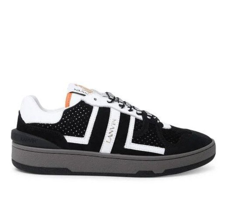 Brand New Lanvin Clay Low Top Sneakers Black White