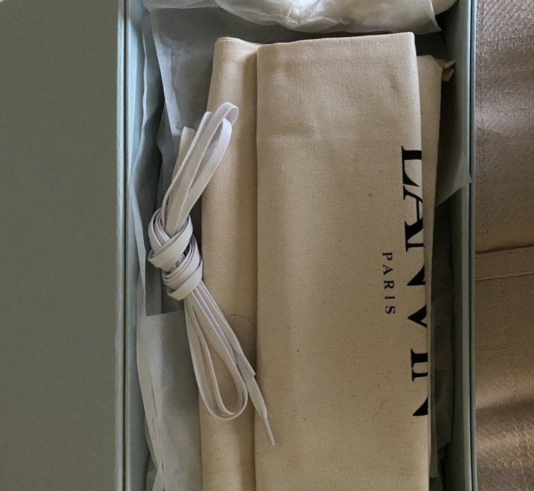 Brand New Lanvin Clay Low Top Sneakers Black White