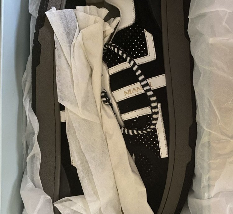 Brand New Lanvin Clay Low Top Sneakers Black White