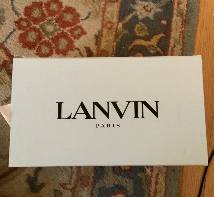 Brand New Lanvin Nylon Bumper Sneaker Navy And Gold Size 45