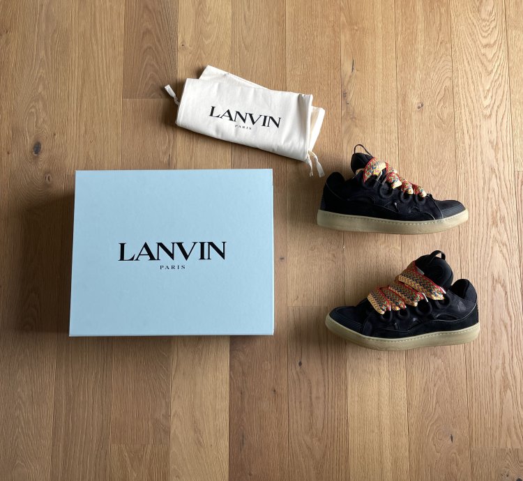 Ds Sold Out Lanvin Curb Sneakers In Black