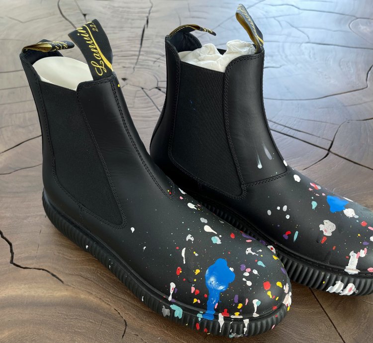 Eu41 Arpege Artist Paint Slip On Chelsea Ankle Boot Ss22