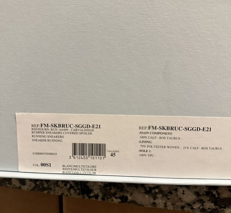 Gallery Dept Lanvin Bumper Sneakers Size 45