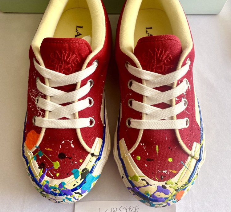 Gd Lanvin Melted Paint Sneaker 43