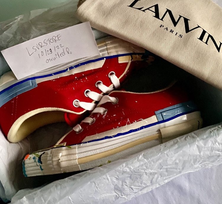 Gd Lanvin Melted Paint Sneaker 43