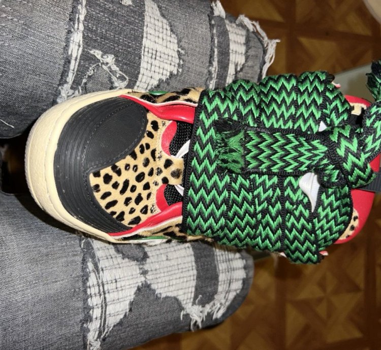 Lanvin Animal Print Cirb Skater Sneakers