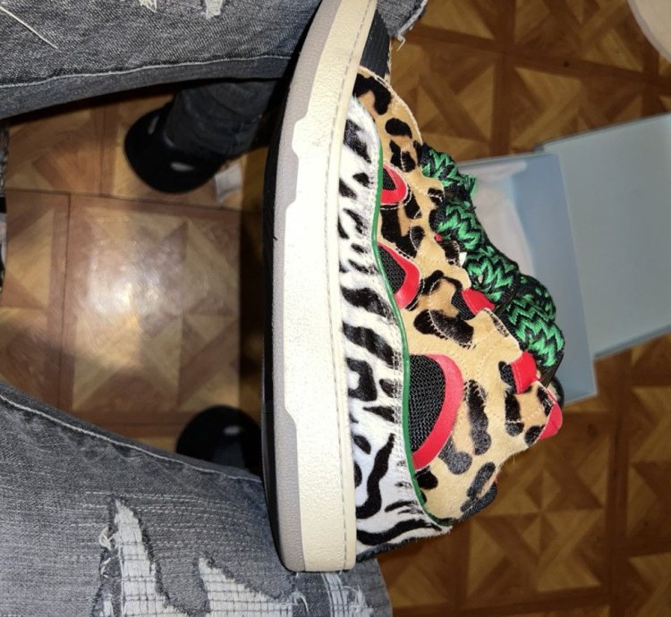 Lanvin Animal Print Cirb Skater Sneakers