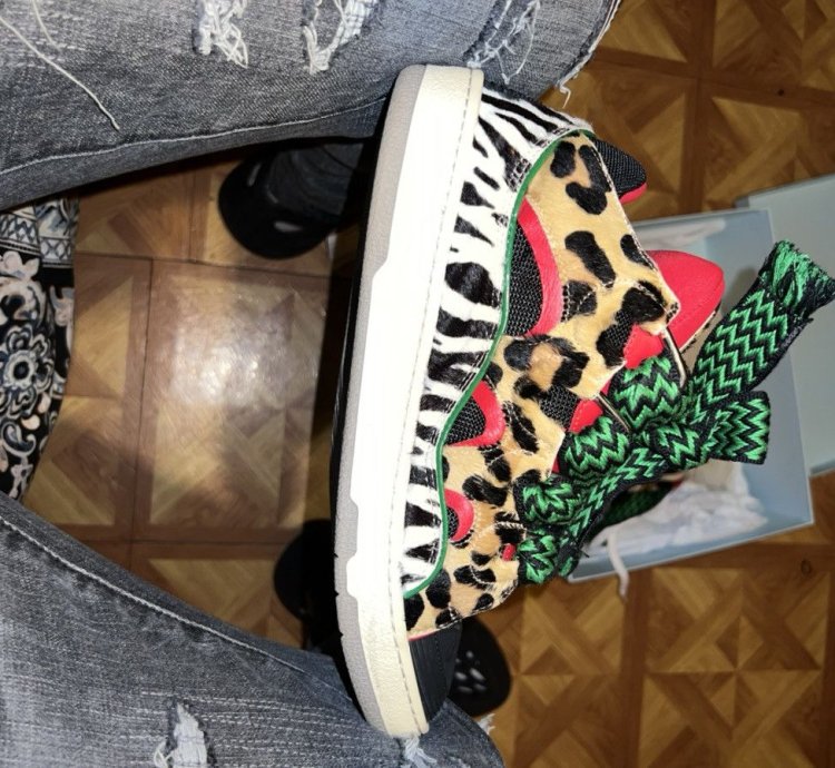 Lanvin Animal Print Cirb Skater Sneakers