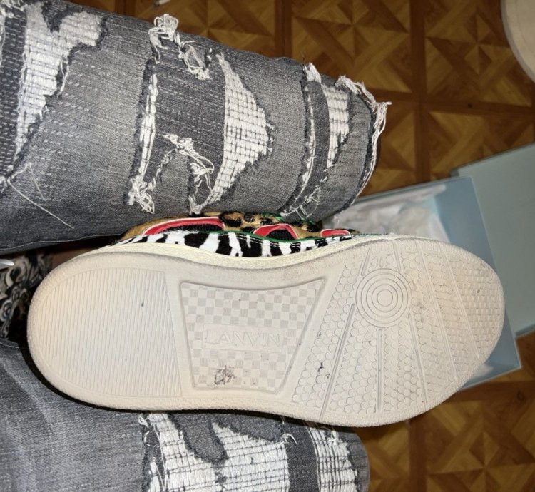 Lanvin Animal Print Cirb Skater Sneakers